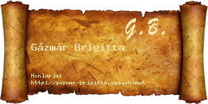 Gázmár Brigitta névjegykártya